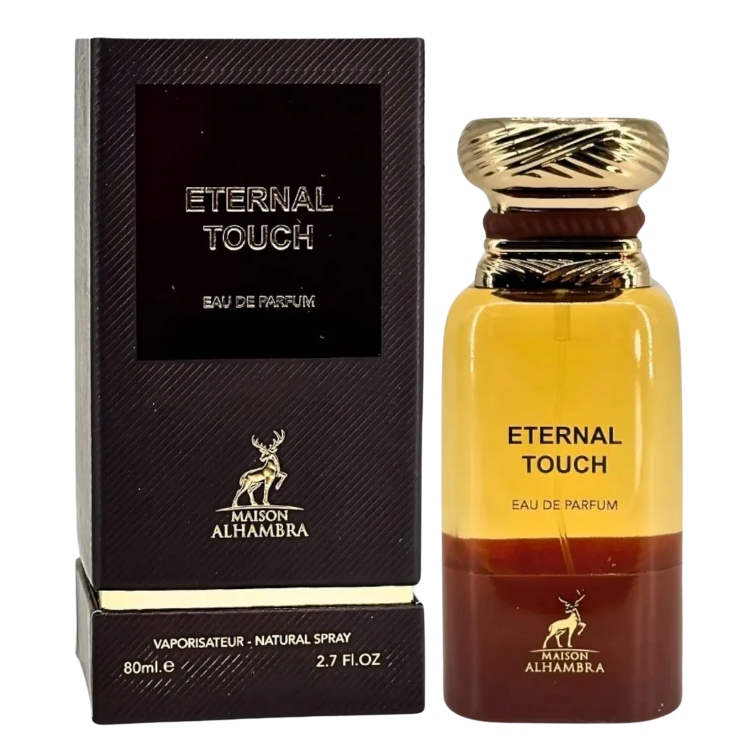 Maison Alhambra Eternal Touch Eau de Parfum bottle and packaging on a white background