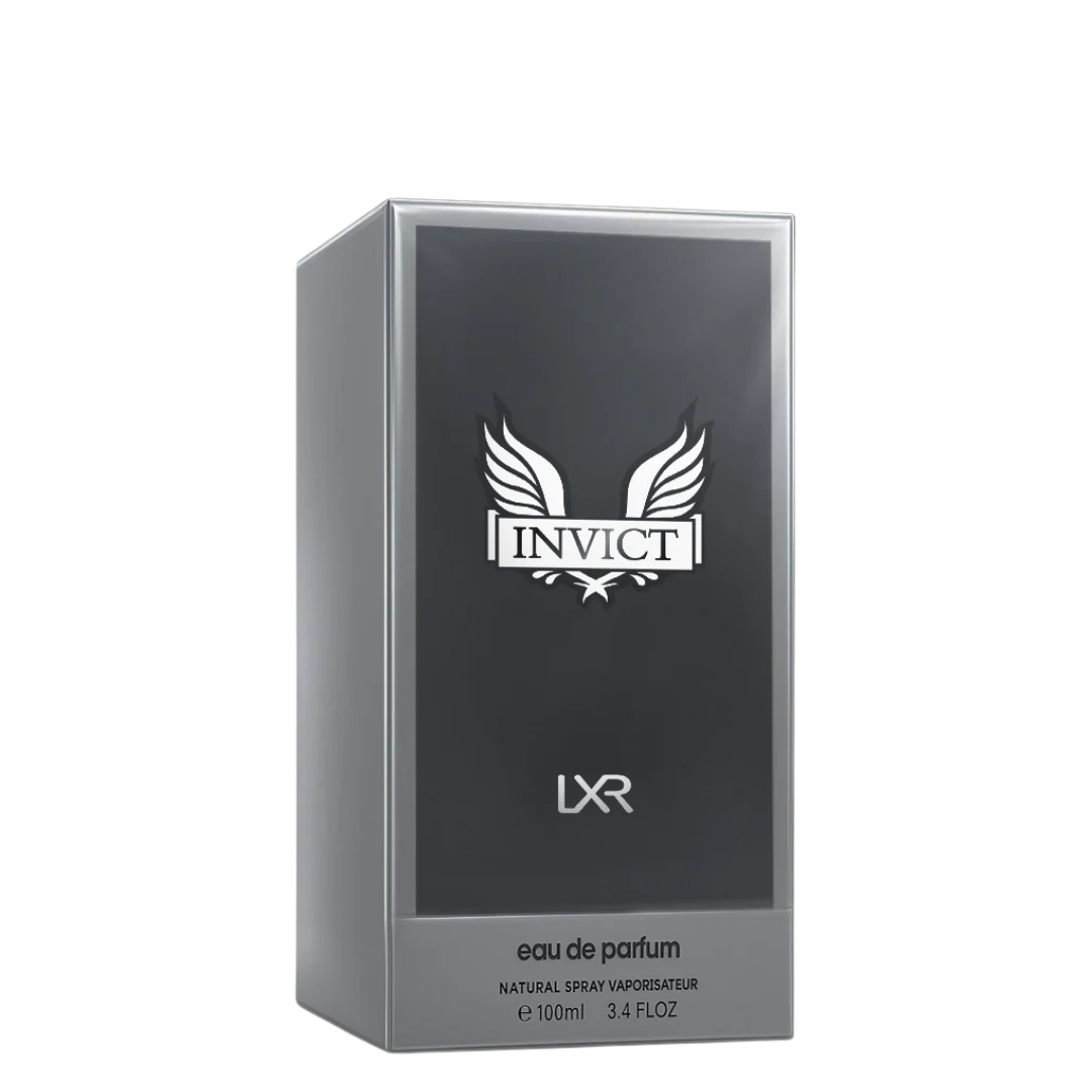 Invict LXR eau de parfum packaging on a white background
