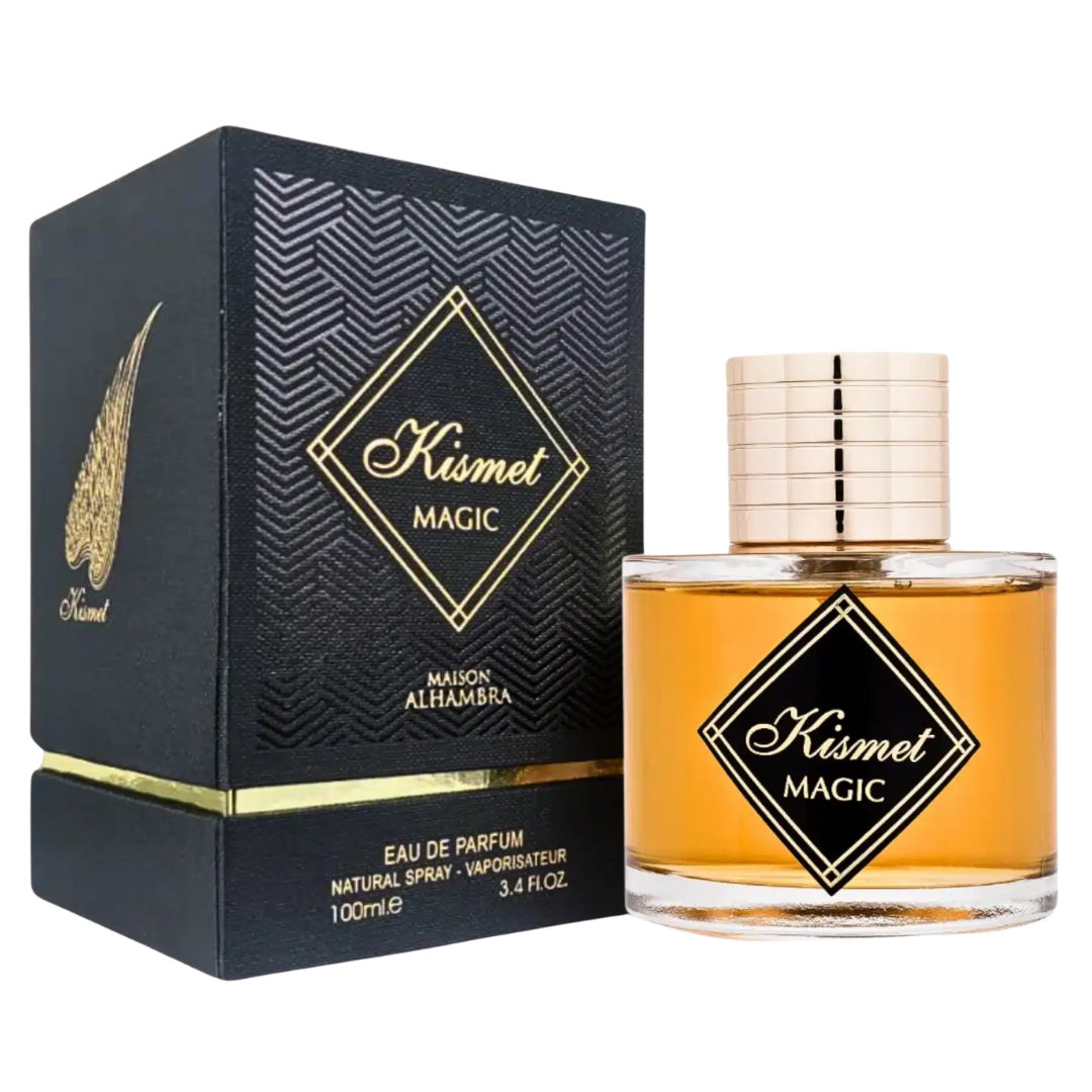 Kismet Magic perfume bottle and packaging on a white background