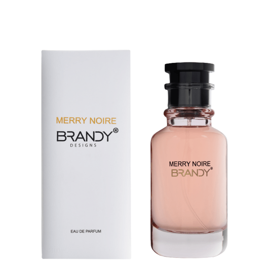 Merry Noire Brandy womenβs fragrance with packaging β luxury perfumes inspired by Louis Vuitton MatiΓ¨re Noire, Arabian womenβs perfume with long lasting scent.