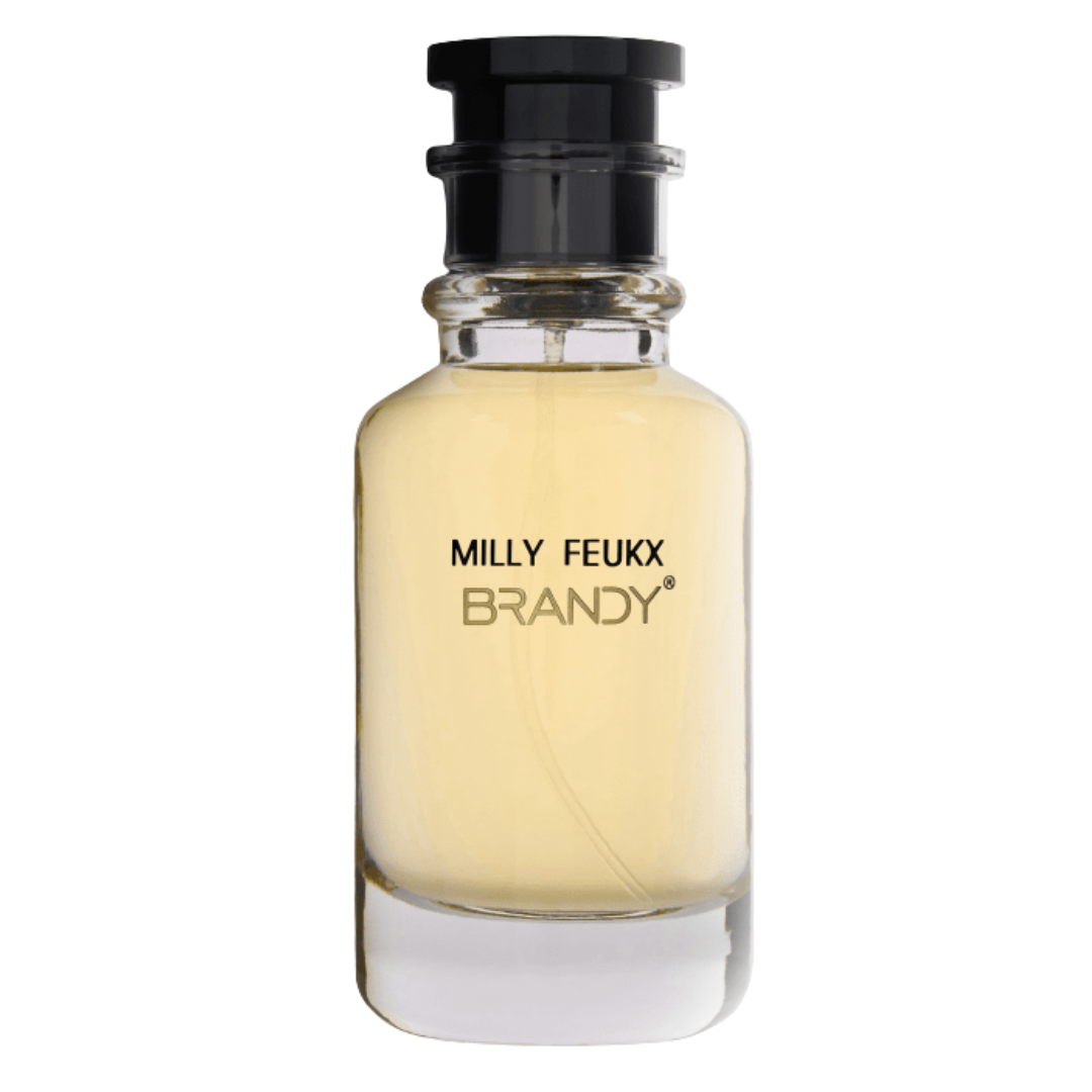 Brandy Designs Milly Feukx unisex perfume bottle, a luxury fragrance inspired by Louis Vuitton Mille Feux. Long lasting perfumes for men and women, part of Arabian perfumes collection.