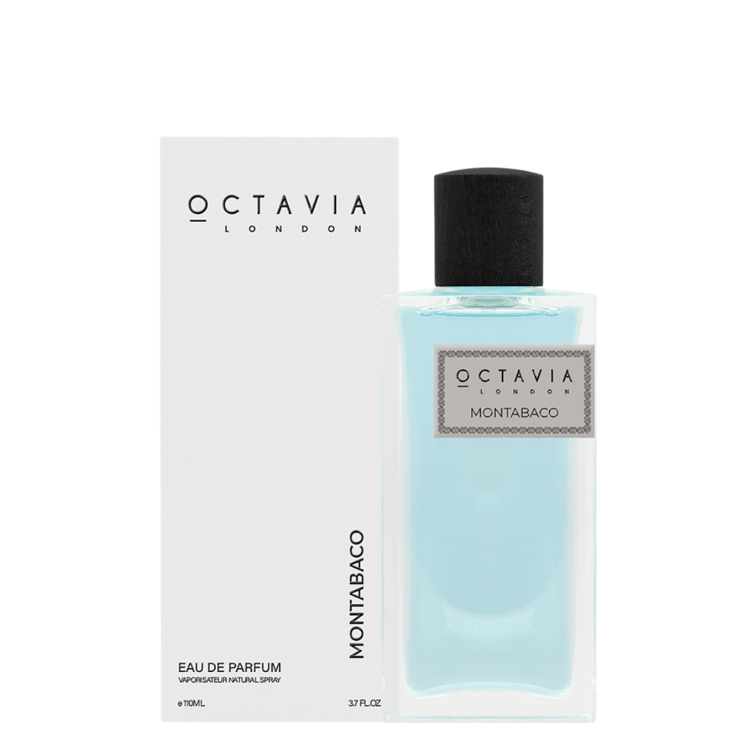 Octavia London Montabaco Eau de Parfum bottle and packaging on a white background