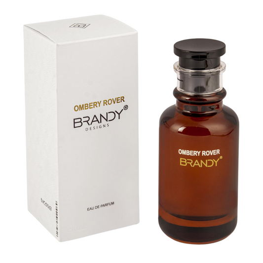 Ombery Rover by Brandy Designs men’s perfume with elegant packaging, a luxury fragrance inspired by Louis Vuitton Ombre Nomade. A sophisticated choice in men’s perfumes and Arabian perfumes, crafted for lasting performance.