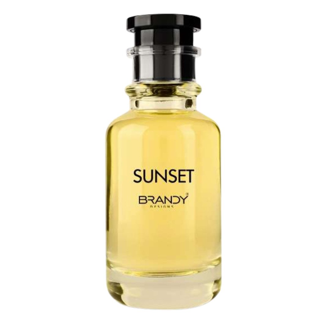 Sunset by Brandy Designs unisex perfume bottle – Arabian perfumes collection, a luxury fragrance inspired by Louis Vuitton Sun Song. A long lasting perfume designed as a unisex scent, perfect for both men’s and women’s fragrance lovers.