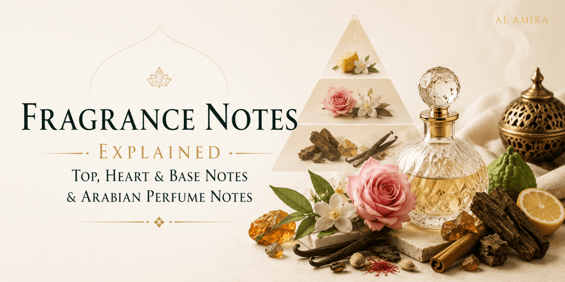 Fragrance Notes Explained: Top, Heart & Base Notes & Arabian Perfume Notes
