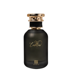 Black perfume bottle with gold cap and 'Endless' branding on a white background. Ahmed Al Maghribi Endless Unisex Perfume