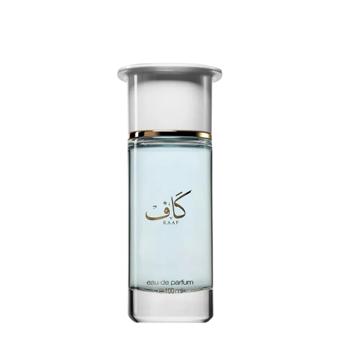 Perfume bottle labeled 'KAAF' on a white background. Ahmed Al Maghribi Kaaf Unisex Perfume