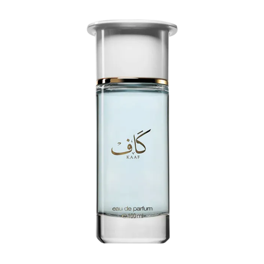 Perfume bottle labeled 'KAAF' on a white background. Ahmed Al Maghribi Kaaf Unisex Perfume