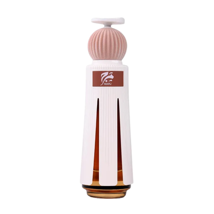 White bottle with a pink cap on a white background. Ahmed Al Maghribi Marj Unisex Perfume