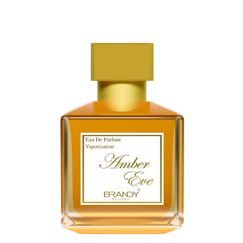 Amber Eve Brandy perfume bottle on a white background. Amber Eve by Brandy Designs Unisex Perfume.