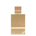 Gold perfume bottle with 'Haramain Amber Oud' branding on a white background. Amber Oud Gold Edition by Al Haramain Unisex Perfume