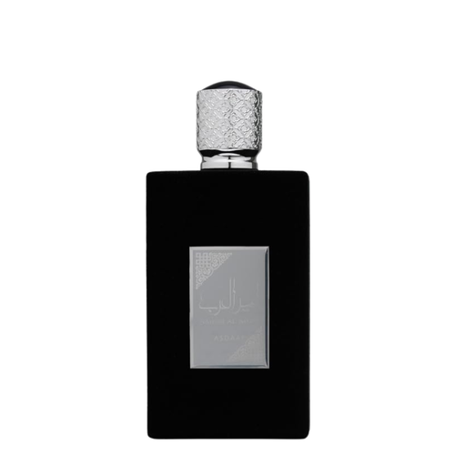 A black bottle of Ameer Al Arab perfume with a label and a metallic cap, representing the 100ml EDP by Asdaaf (Lattafa).