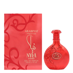 Red Nyla Sherbet perfume bottle and packaging on a white background