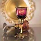 Arabiyat Prestige Bahiya Garnet bottle in soft light