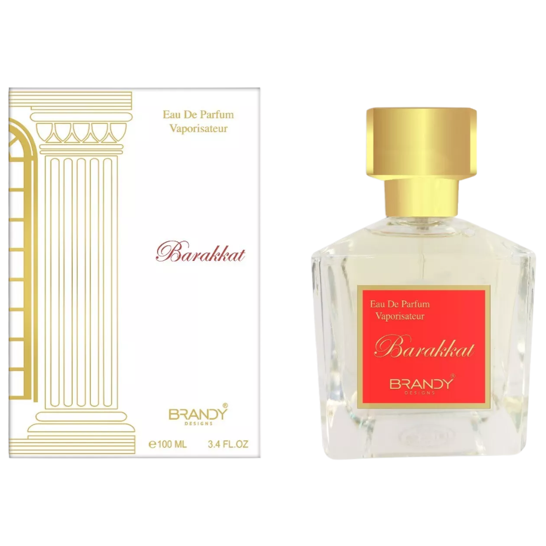 Barakkaat Brandy Eau De Parfum with packaging on a white background