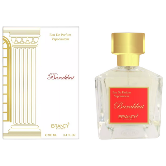 Barakkaat Brandy Eau De Parfum with packaging on a white background