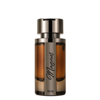 Perfume bottle labeled 'Magnus' with a metallic cap on a white background. Brandy Designs Prestige: Magnus