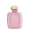 Pink bottle of Catalina Brandy with a gold cap on a white background