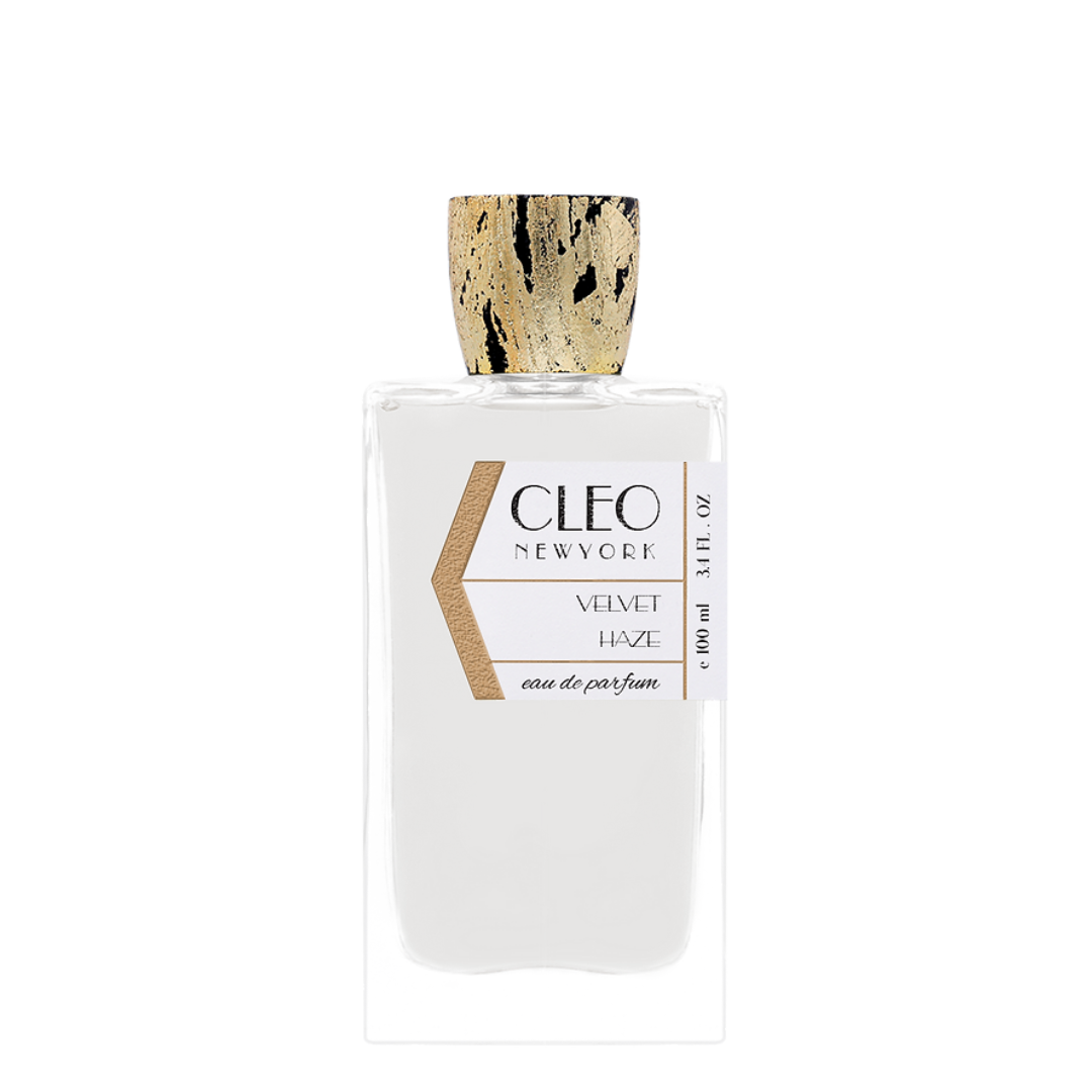 Cleo New York Velvet Haze eau de parfum bottle on a white background