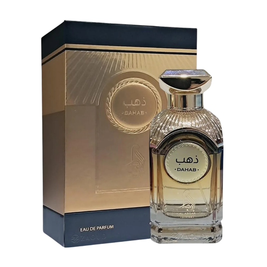 Dahab Eau de Parfum bottle and packaging on a white background