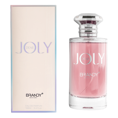 Perfume bottle and packaging of 'Dear Joly' by Brandy on a white background. Dear Joly by Brandy Designs Womens Perfume