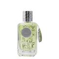 A clear glass bottle of Dirham Silver Perfume with a silver cap and label, containing the yellowish perfume liquid. Dirham Silver Unisex Perfume by Ard Al Zaafaran