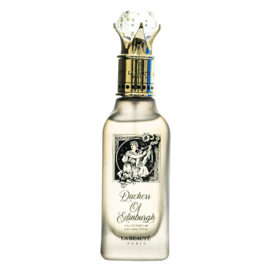 Perfume bottle labeled 'Duchess of Edinburgh' on a white background
