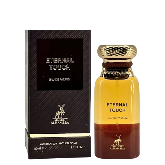 Maison Alhambra Eternal Touch Eau de Parfum bottle and packaging on a white background