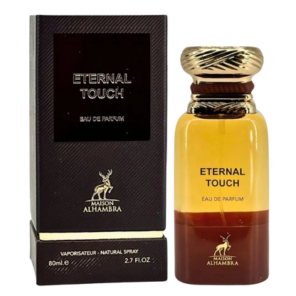 Maison Alhambra Eternal Touch Eau de Parfum bottle and packaging on a white background