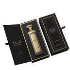 Qasida Al Badr perfume bottle and packaging on a white background
