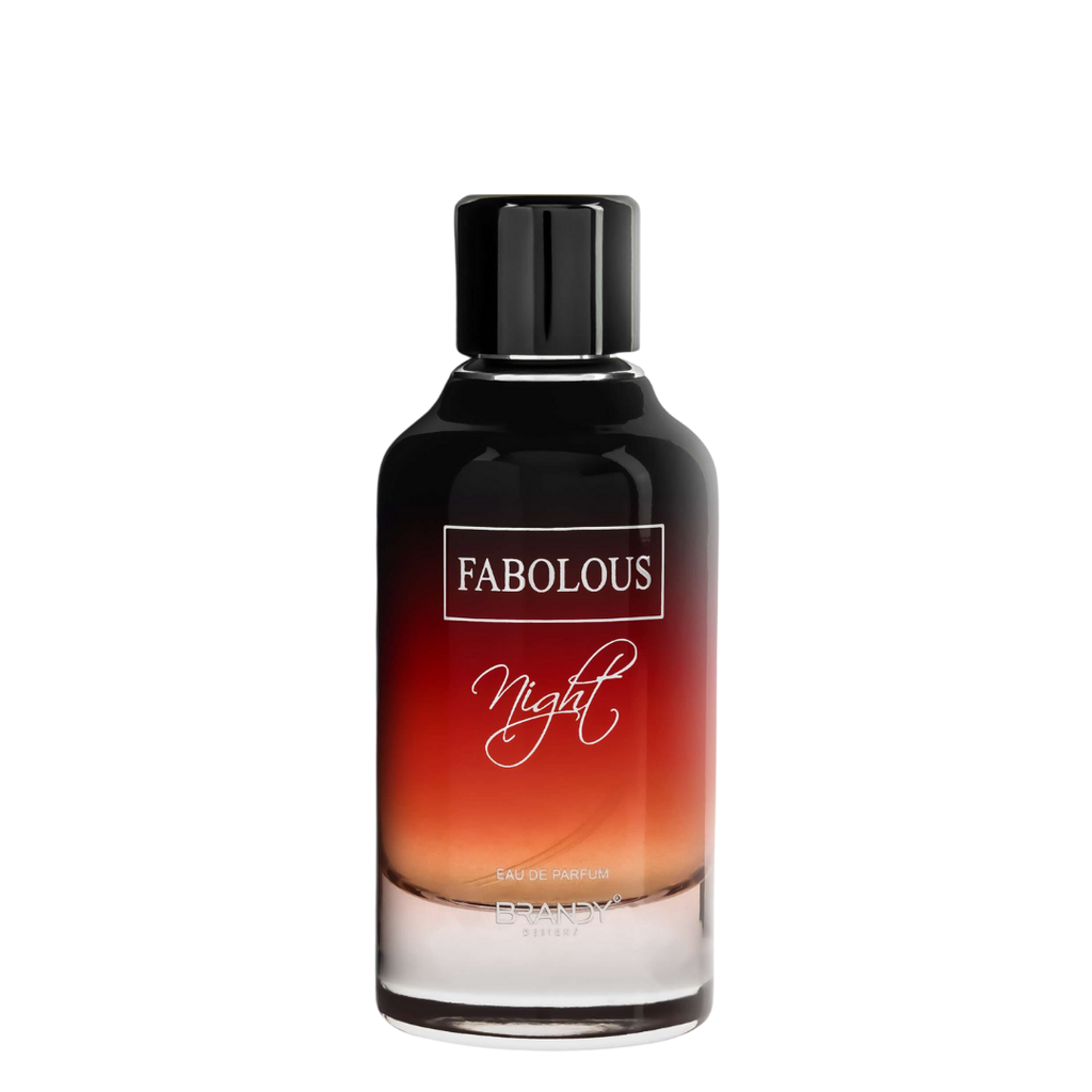 Perfume bottle labeled 'Fabolous Night' on a white background. Fabolous Night by Brandy Designs Unisex Perfume