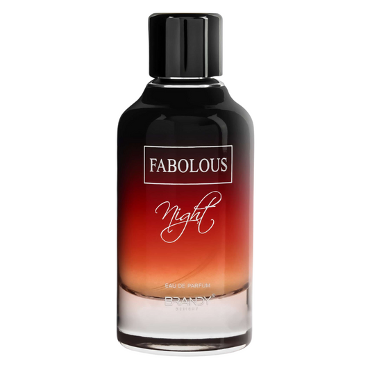 Perfume bottle labeled 'Fabolous Night' on a white background. Fabolous Night by Brandy Designs Unisex Perfume