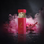 Arabiyat Prestige Habiba bottle in pink light