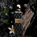 IBRAQ Black Diamond Incense perfume bottle with decorative elements on a dark background