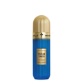IBRAQ blue and gold perfume bottle labeled 'Brazilian Tobacco' on a white background