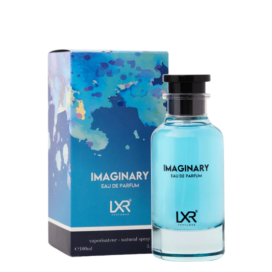 LXR Imaginary Eau de Parfum bottle and packaging on a white background