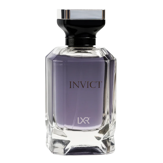 Perfume bottle labeled 'Invict LXR' on a white background. Invict by LXR Mens Perfume