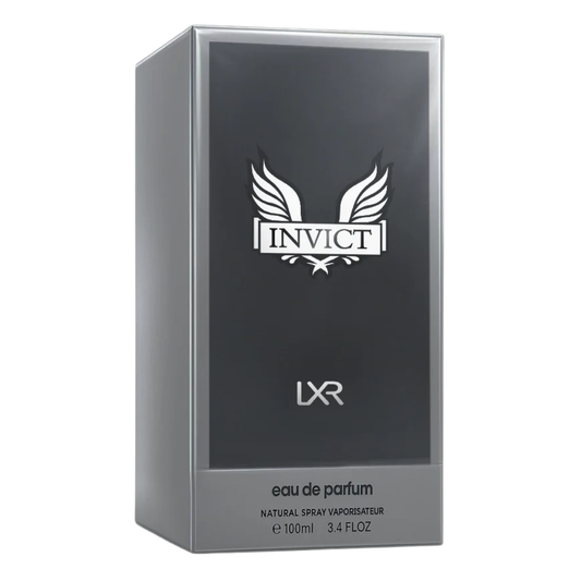 Invict LXR eau de parfum packaging on a white background