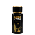 Black and gold Egyptian Musk perfume bottle and packaging on a white background