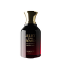 Perfume bottle with gold cap and 'Juliet Loves Romeo' text on a white background