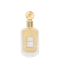 A bottle of Khadlaj Muse perfume, featuring a clear textured glass bottle with a gold cap and a gold label, set against a plain white background.