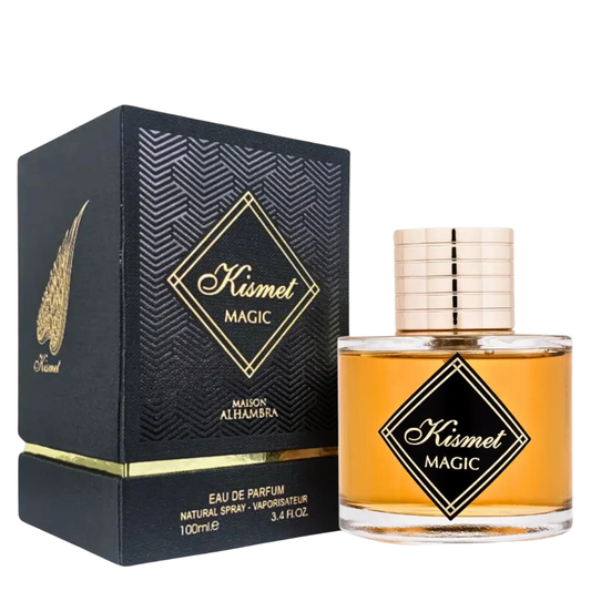 Kismet Magic perfume bottle and packaging on a white background