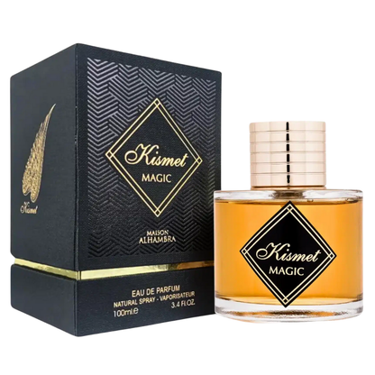 Kismet Magic perfume bottle and packaging on a white background
