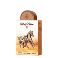 Art of Nature II Eau de Parfum 100ml bottle with a brown cap and a cream-colored front label featuring an illustration of two horses.