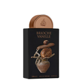 Brioche Vanille Eau de Parfum 100ml bottle with a black rectangular box, a round metallic bronze cap, and a graphic of a brioche on a branch.