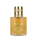 Perfume bottle labeled 'Fire on Ice' by Lattafa on a white background