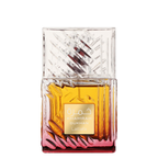 Lattafa Khamrah Dukhan Eau de Parfum – Luxury amber and gradient glass perfume bottle with crystal-cut cap, premium oriental spicy fragrance for men and women.