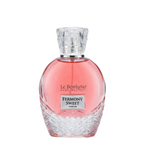 Le Bonheur Parfums Fermony Sweet Parfum in a pink glass bottle with a faceted clear cap, shown on a white background.