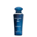 A 100ml bottle of Le Bonheur Parfums 'Remember Me Blue' perfume, featuring a dark blue translucent bottle and cap with white text, set against a plain white background.