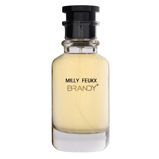 Brandy Designs Milly Feukx unisex perfume bottle, a luxury fragrance inspired by Louis Vuitton Mille Feux. Long lasting perfumes for men and women, part of Arabian perfumes collection.